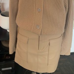 Vegan leather Mini Skirt